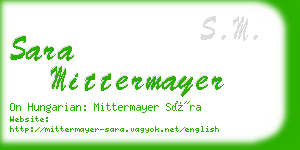 sara mittermayer business card